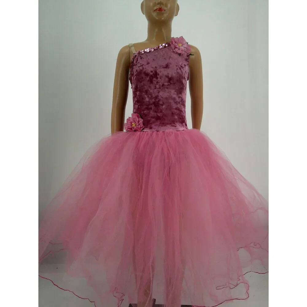 Pre-Owned Dance Costume AWCT V1035 M/L Child Mauve Pink Tutu Dress Ballet Point